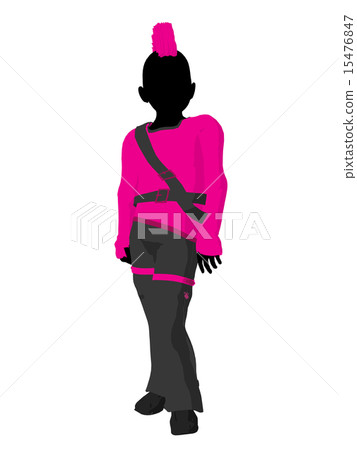 Punker Girl Silhouette Illustration Punker Girl Silhouette Illustration 15476847