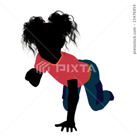 African American Girl Illustration Silhouette African American Girl Illustration Silhouette 15476954