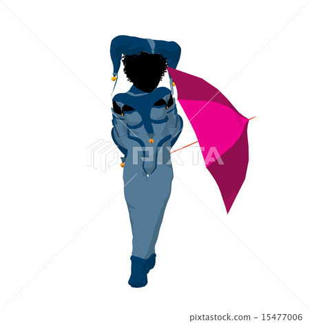Female African American Tween Clown Illustration Silhouette Female African American Tween Clown Illustration Silhouette 15477006