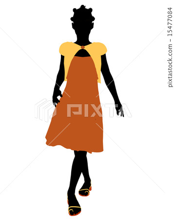 African American Teenager Illustration Silhouette 15477084