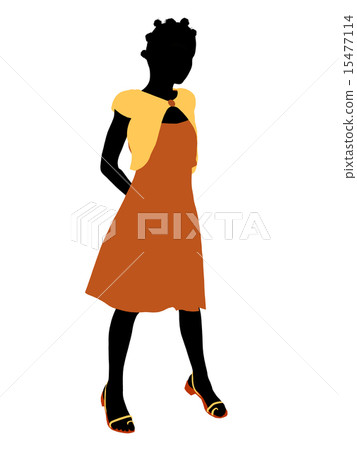 African American Teenager Illustration Silhouette 15477114