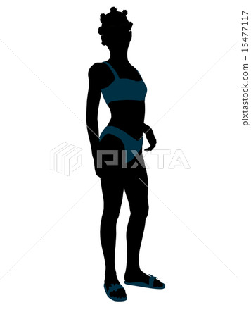 African American Teenager Illustration Silhouette African American Teenager Illustration Silhouette 15477117