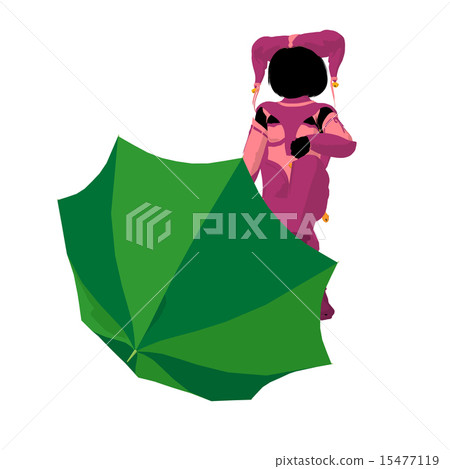 Female Tween Clown Illustration Silhouette 15477119