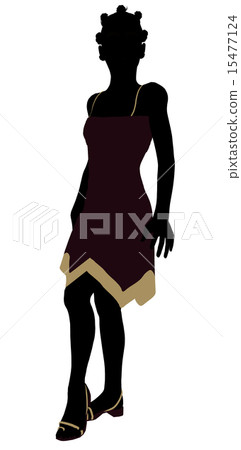African American Teenager Illustration Silhouette African American Teenager Illustration Silhouette 15477124