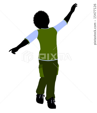 African American Boy Illustration Silhouette African American Boy Illustration Silhouette 15477126