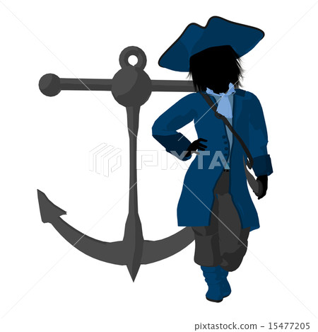 Teen Pirate Illustration Silhouette 15477205