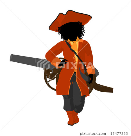 African American Teen Pirate Illustration Silhouette 15477233