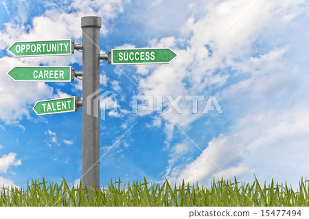 Success concept related words in sign 15477494