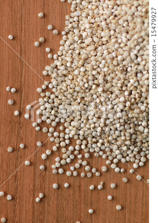 Peruvian quinoa superfood on a wooden plate Peruvian quinoa superfood on a wooden plate 15479927