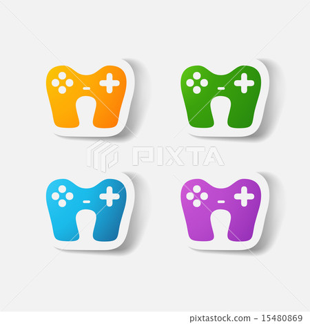 Paper clipped sticker Isolated illustration icon real design 15480869