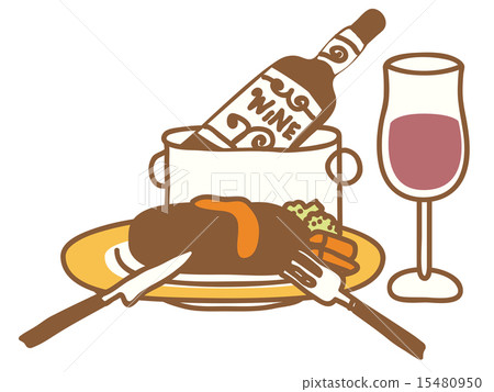 牛排和葡萄酒晚餐 牛排和葡萄酒晚餐 15480950