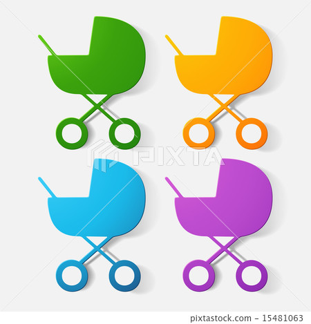 Paper clipped sticker: buggy Paper clipped sticker: buggy 15481063