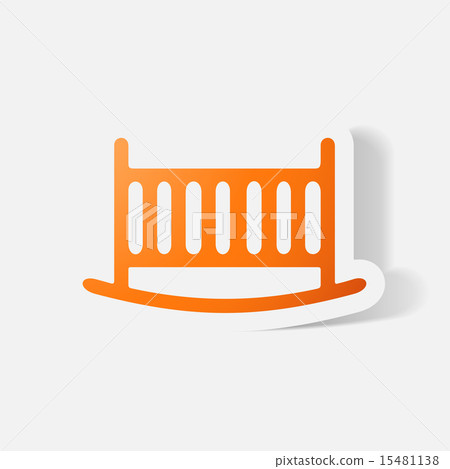 Paper clipped sticker: cot Paper clipped sticker: cot 15481138