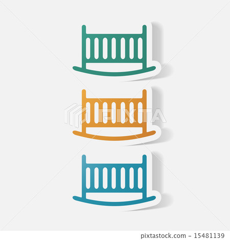 Paper clipped sticker: cot Paper clipped sticker: cot 15481139