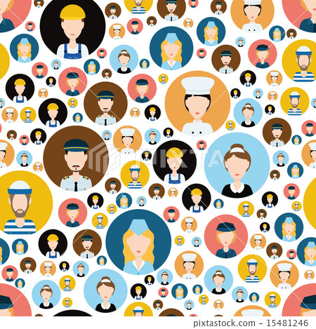 people head seamless pattern people head seamless pattern 15481246