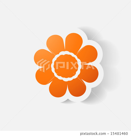 Paper clipped sticker Isolated illustration icon real design 15481460