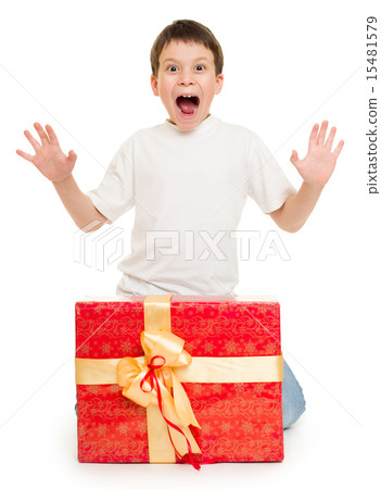 boy with gift box boy with gift box 15481579