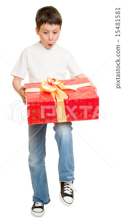 boy with gift box boy with gift box 15481581