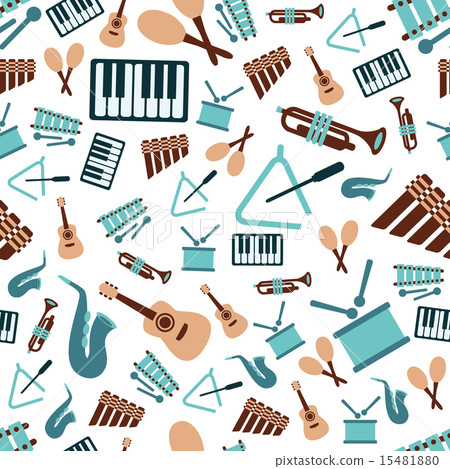 music instruments seamless pattern 15481880