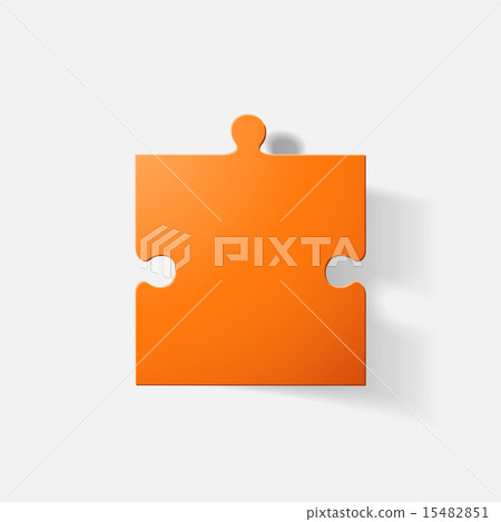 Paper clipped sticker: puzzle Paper clipped sticker: puzzle 15482851