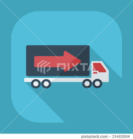Flat modern design with shadow car delivery 15483004