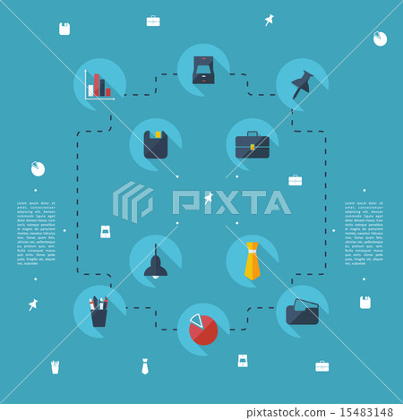Flat concept, set modern design with shadow - Stock Illustration ...