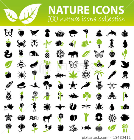 nature icons collection 15483411