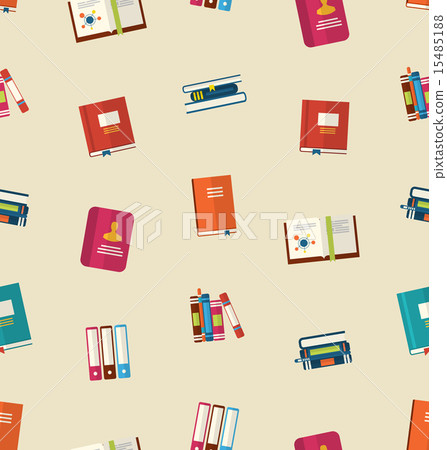 Seamless Pattern of Colorful TextBooks 15485188