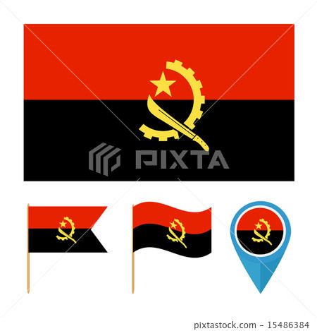 Angola, icons for design with reference to a particular country. 15486384