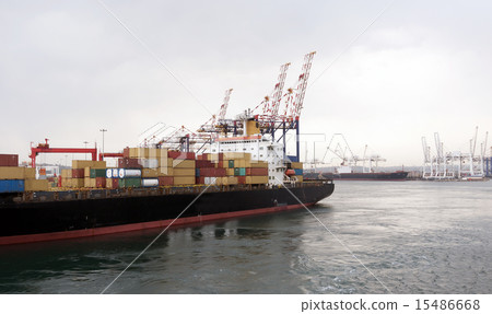 container operation in port with cranes Durban container operation in port with cranes Durban 15486668