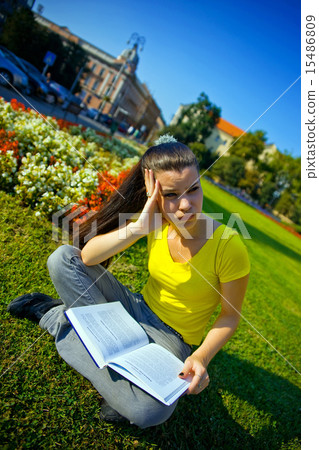 woman with book 15486809