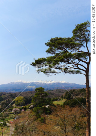 Adachi Tarara mountain area distant view ~ Nihonmatsu Castle from Honmaru West Rear View 15488307