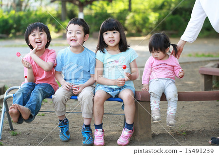 Children playing in the park Children playing in the park 15491239