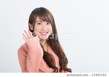 A girl who cute a pretty pink dress A girl who cute a pretty pink dress 15491583