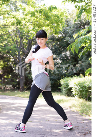 Women stretching 15492227