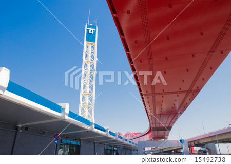 神戶橋從神戶港碼頭抬頭看 神戶橋從神戶港碼頭抬頭看 15492738