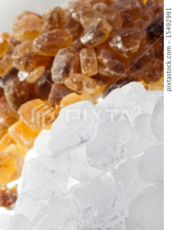 White and brown candy sugar 15492991