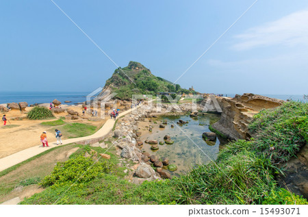 Nature landscape view of Yehliu Geopark,Taiwan 15493071