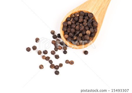 Black pepper isolated on the white background Black pepper isolated on the white background 15493307