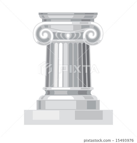 Ionic realistic antique greek marble column isolated 15493976