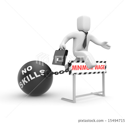 Businessman try to goes ? new level of wages 15494715