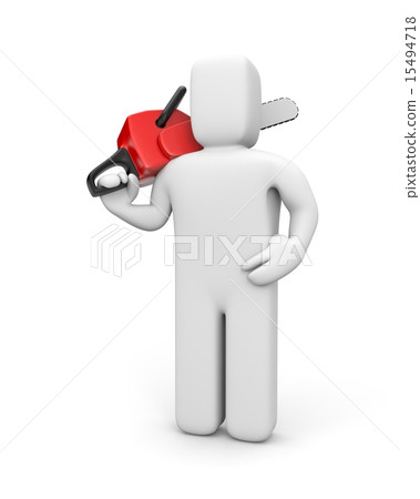Person hold chainsaw 15494718