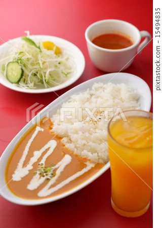 Curry and rice  15494835