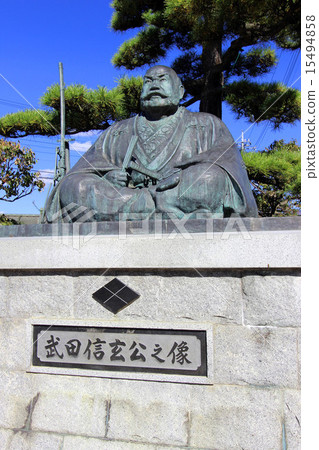 Takeda Shingen Statue Stock Photo