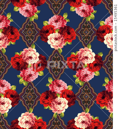 玫瑰圖案和小圖案 玫瑰圖案和小圖案 15495361