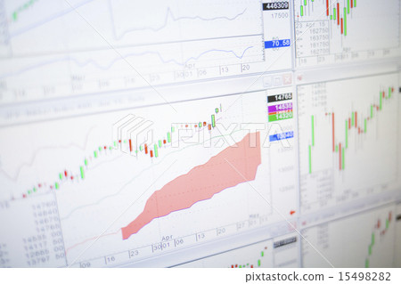 Stock Chart Viewed on the Personal Computer Screen Stock Chart Viewed on the Personal Computer Screen 15498282