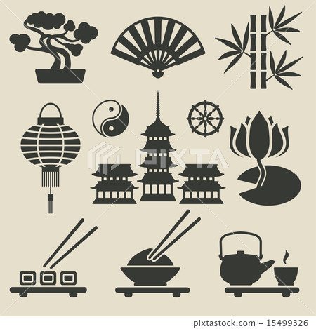 Asian icons set 15499326