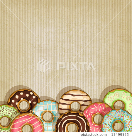 retro background with donut retro background with donut 15499525