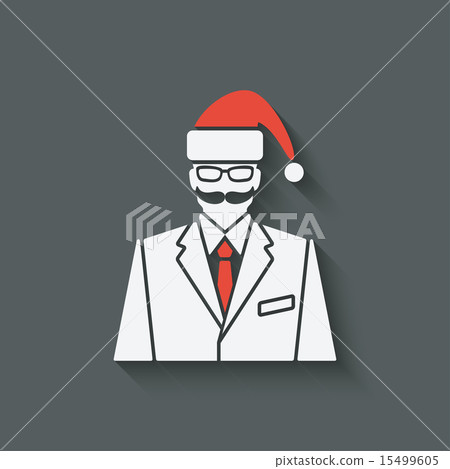 businessman in Santa Clause hat 15499605
