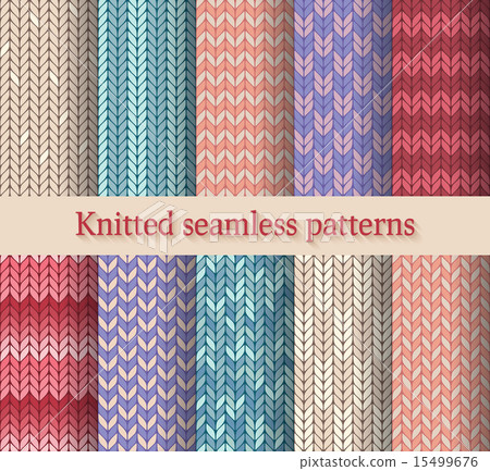 knitted seamless patterns set 15499676